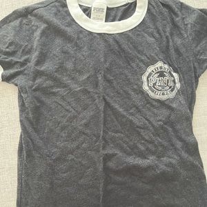 Pink VS top with sequin embroidery